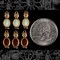 Raw Brass Miniature Sitting Cat Charms with 4mm x 6mm Setting - Set of Six - B-C125